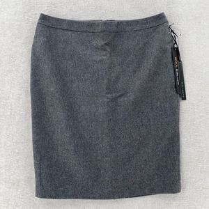 Willi Smith Skirt Womens 8 Gray Wool Blend Zip Up Lined Retro‎ Pencil Slit